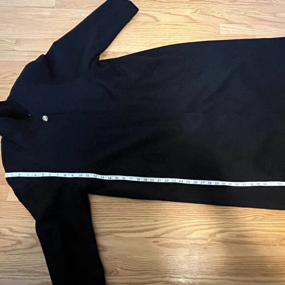 Vintage EATON RONTEX Womens 10 - 12 Black Pure Virgin Wool Midi DRESS COAT - Picture 9 of 14